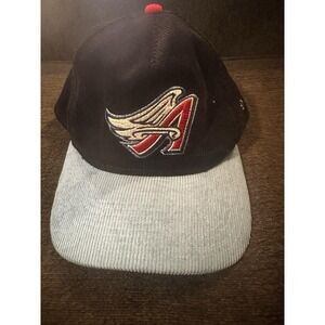 Vintage New Era Los Angeles Angels Navy Cooperstown Corduroy Snapback Rare